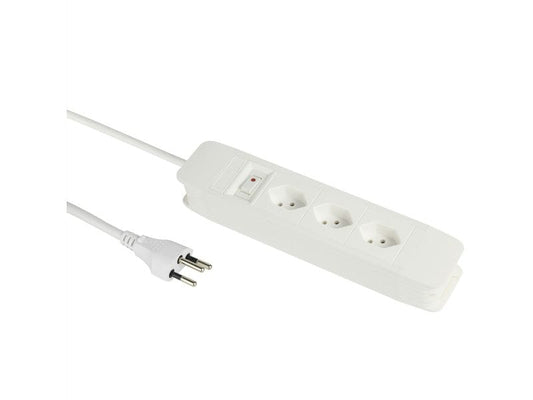Schönenberger | Steckdosenleiste PRINCIPIO | 3XT13, 2m Kabel, weiss
