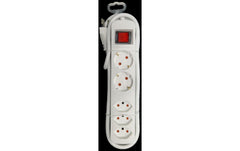 Schönenberger | Steckdosenleiste CH/Schuko | 1.5m Kabel int. Leuchtschalter, ws