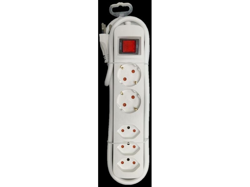 Schönenberger | Steckdosenleiste CH/Schuko | 1.5m Kabel int. Leuchtschalter, ws