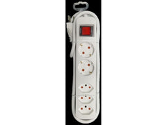 Schönenberger | Steckdosenleiste CH/Schuko | 1.5m Kabel int. Leuchtschalter, ws