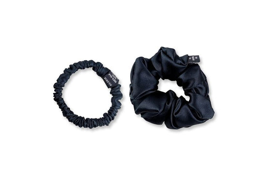 Ailoria | DOUX Scrunch Set M/S | Midnight Black, Mulberry Silk, Gift Box