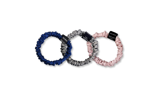 Ailoria | DOUX Scrunch Set S | 1x Midnight Blue, 1x Shadow, 1x Shy Blush