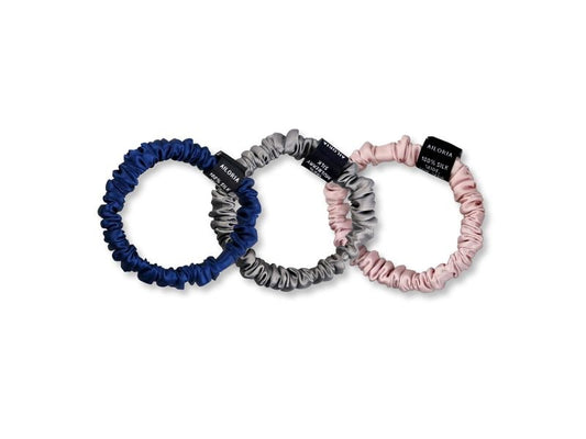 Ailoria | DOUX Scrunch Set S | 1x Midnight Blue, 1x Shadow, 1x Shy Blush