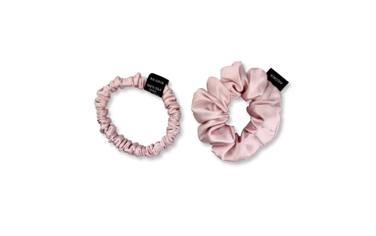 Ailoria | DOUX Scrunch Set M/S | Shy Blush, Mulberry Silk, Gift Box