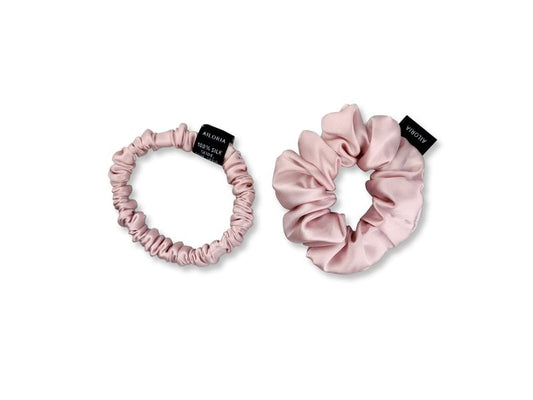 Ailoria | DOUX Scrunch Set M/S | Shy Blush, Mulberry Silk, Gift Box