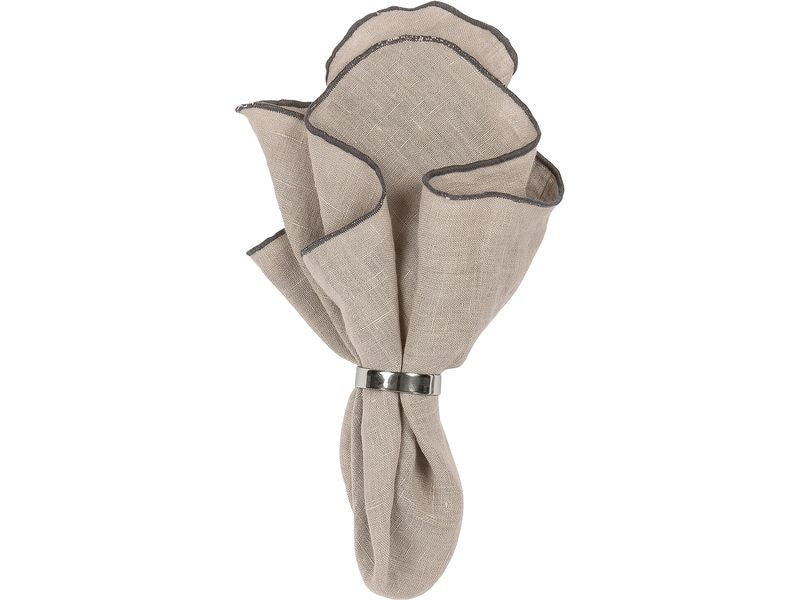 Broste Copenhagen | BC Gracie Stoffserviette | Taupe Warm Grey, 100% Leinen