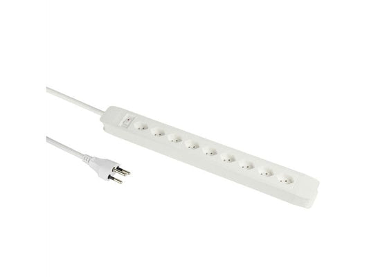 Schönenberger | Steckdosenleiste PRINCIPIO | 9xT13, 2m Kabel horizontal, weiss