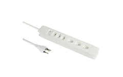 Schönenberger | Steckdosenleiste PRINCIPIO | 6xT13, 5m Kabel, 3x horiz/3x vert, weiss