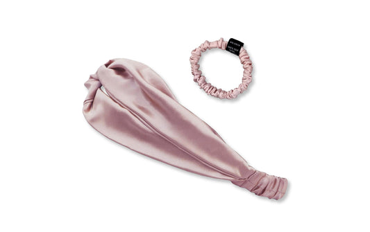 Ailoria | SOYEUX & DOUX Set | 1, Silk Hairband, 1x Scruncie S, Blush