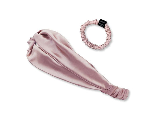 Ailoria | SOYEUX & DOUX Set | 1, Silk Hairband, 1x Scruncie S, Blush