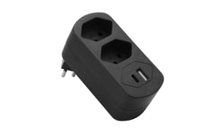Schönenberger | Abzweigstecker 2xT13 | mit USB PD30W, schwarz
