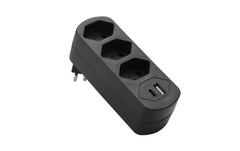 Schönenberger | Abzweigstecker 3xT13 | mit USB PD30W, schwarz
