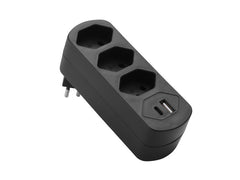 Schönenberger | Abzweigstecker 3xT13 | mit USB PD30W, schwarz
