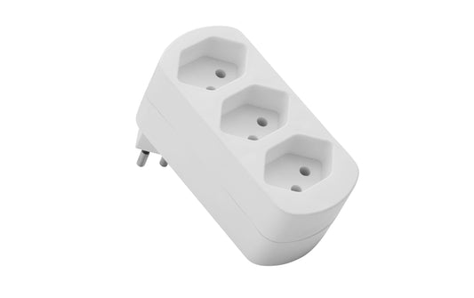 Schönenberger | Abzweigstecker 3xT13 | drehbar, weiss