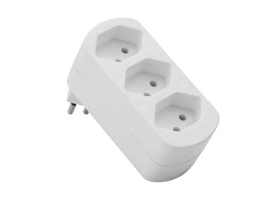Schönenberger | Abzweigstecker 3xT13 | drehbar, weiss