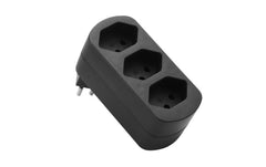 Schönenberger | Abzweigstecker 3xT13 | drehbar, schwarz