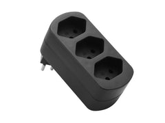 Schönenberger | Abzweigstecker 3xT13 | drehbar, schwarz