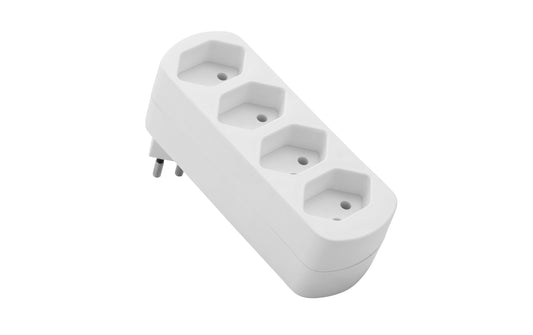 Schönenberger | Abzweigstecker 4xT13 | drehbar, weiss