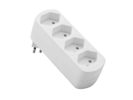 Schönenberger | Abzweigstecker 4xT13 | drehbar, weiss