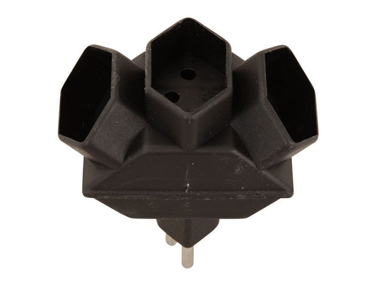 Schönenberger | Abzweigstecker 3xT13 | inkl. Kinderschutz, schwarz
