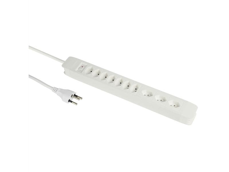 Schönenberger | Steckdosenleiste PRINCIPIO | 10xT13, 2m Kabel, weiss