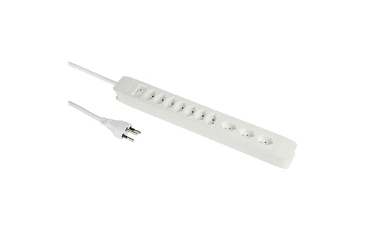 Schönenberger | Steckdosenleiste PRINCIPIO | 10xT13, 2m Kabel, weiss