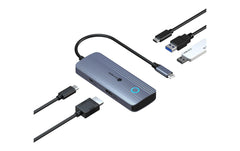 RAIDSONIC | ICY BOX IB-DK4081-SO-LCD Dockingstation | USB Type-C 5in1 Dockingstation mit LCD-Disp