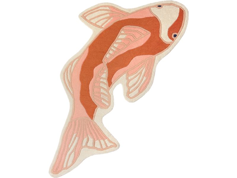Broste Copenhagen | BC Koi Teppich | Pumpkin Orange, 80% Wolle/20% Baumwolle