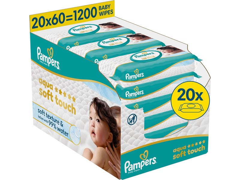 Pampers | Feuchte Tücher Aqua Soft touch 20x | 1200 Stück
