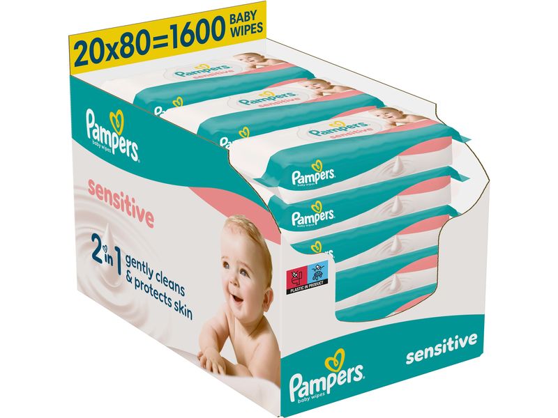 Pampers | Feuchte Tücher Sensitive 20x | 1600 Stück