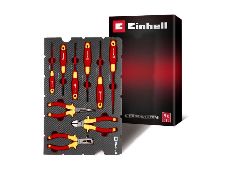 Einhell | Werkzeug-Pad Elektriker | E-Case Einleger, 9-tlg.