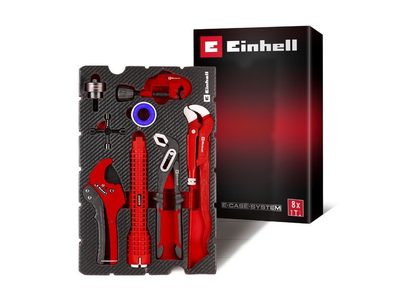 Einhell | Werkzeug-Pad Sanitär, 8-tlg. | E-Case Einleger