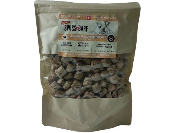 DeliBest | SWISS BARF Hähnchen Mix | Gefriergetrocknet, 450g, CH-Fleisch