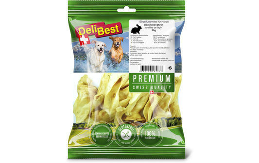 DeliBest | Premium Kaninchenohren gourmet | 80g