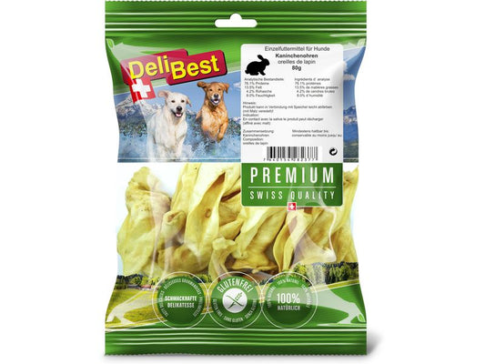 DeliBest | Premium Kaninchenohren gourmet | 80g
