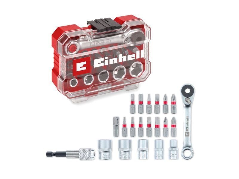 Einhell | Bit- und Steckschlüssel-Set | XS-CASE, 21-tlg.