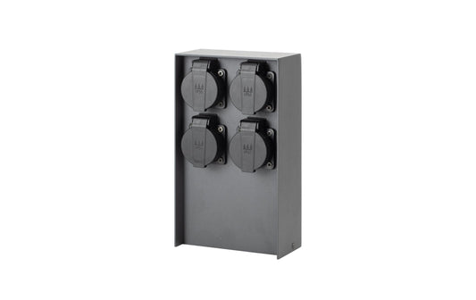 Schönenberger | IP55 Energiesäule 4xT13 | L:130mm B:85mm H:230mm, szmatt rostf, quad