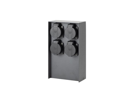 Schönenberger | IP55 Energiesäule 4xT13 | L:130mm B:85mm H:230mm, szmatt rostf, quad