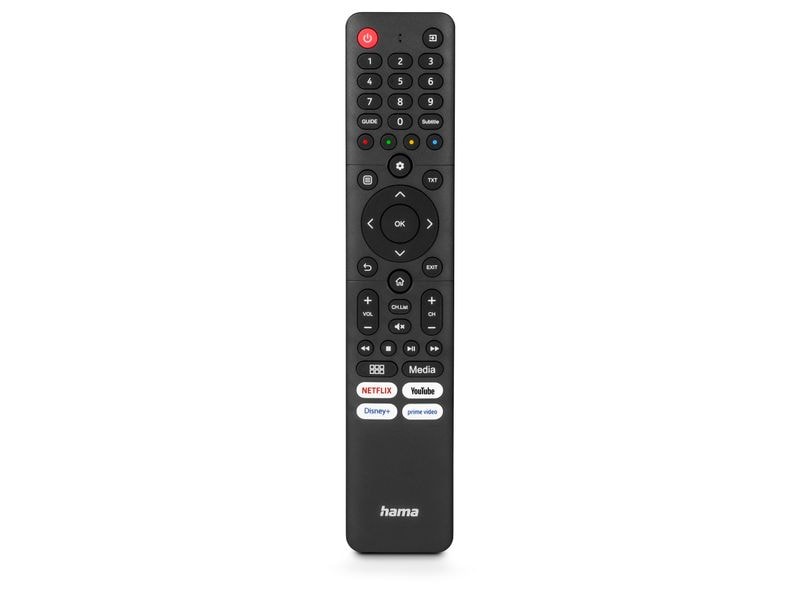 Hama Technics AG | Universal-Fernbedienung für Hisense TVs, IR | lernfähig, mit 4 App-Tasten