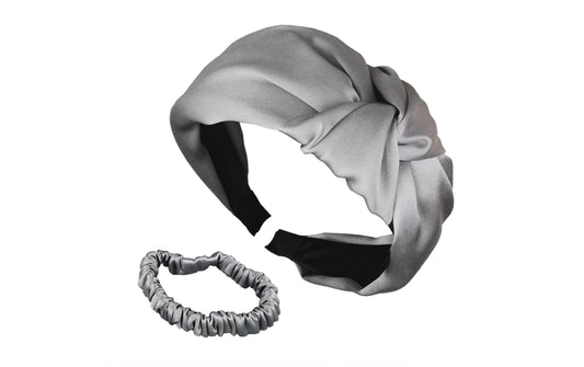 Ailoria | DELICAT & DOUX Set | 1x Silk Headband, 1x Scrunchie S, Shadow