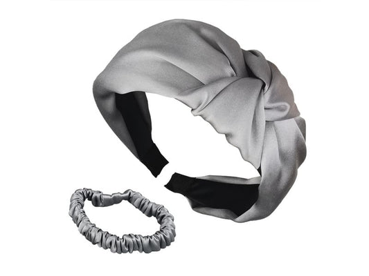 Ailoria | DELICAT & DOUX Set | 1x Silk Headband, 1x Scrunchie S, Shadow