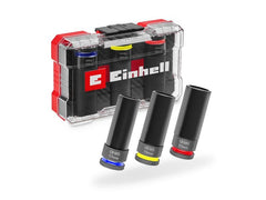 Einhell | KFZ-Impact-Stecknuss-Set | M-CASE, 3-tlg., Felgenschutz