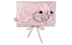 Ailoria | TRAVEL SET HAIR Shy Blush | 1x Silk bag,1x Sleepingmask, 1x Scrunchie M