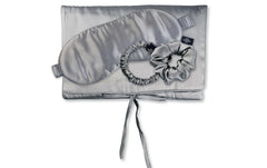 Ailoria | TRAVEL SET HAIR Shadow | 1x Silk bag,1x Sleepingmask, 1x Scrunchie M