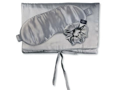 Ailoria | TRAVEL SET BEAUTY M Shadow | 1x Silk bag,1x Sleepingmask, 1x Scrunchie M