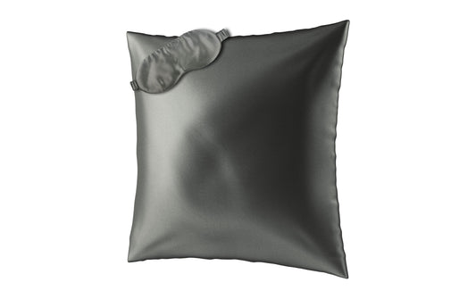 Ailoria | BEAUTY SLEEP (80x80cm) Black | 1x Silk pillow case, 1x Sleeping mask