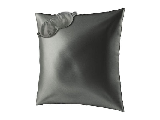 Ailoria | BEAUTY SLEEP (80x80cm) Black | 1x Silk pillow case, 1x Sleeping mask