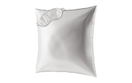 Ailoria | BEAUTY SLEEP (80x80cm) Pearl | 1x Silk pillow case, 1x Sleeping mask