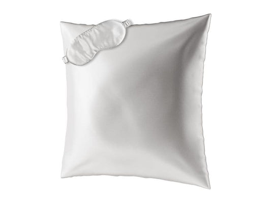 Ailoria | BEAUTY SLEEP (80x80cm) Pearl | 1x Silk pillow case, 1x Sleeping mask