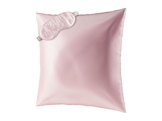 Ailoria | BEAUTY SLEEP (80x80cm) Shy Blush | 1x Silk pillow case, 1x Sleeping mask